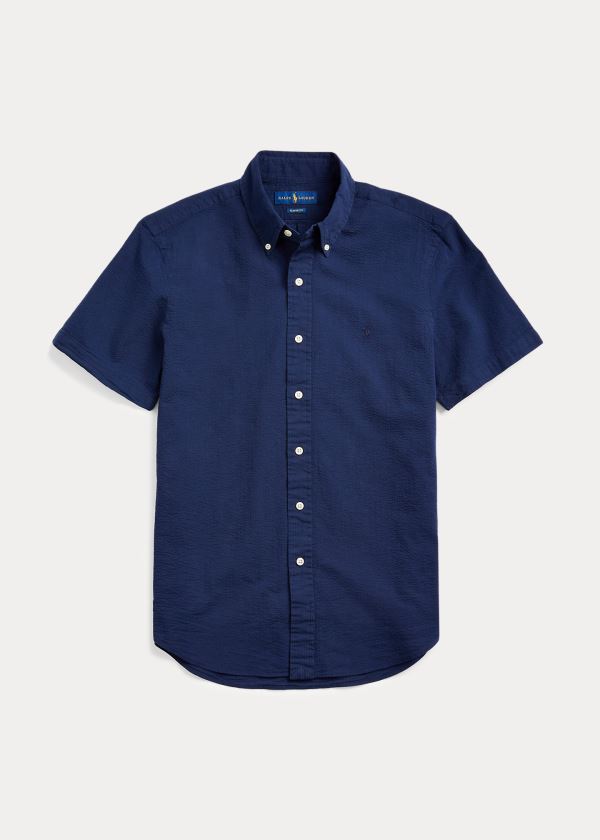 Camisa Polo Ralph Lauren Hombre Azul Marino - Lightweight Seersucker - JEWSN5743